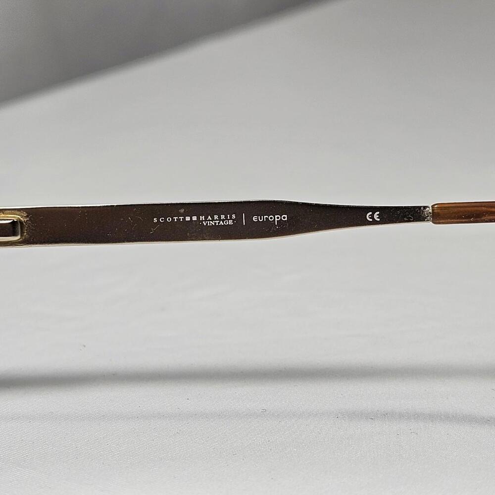Scott Harris Vintage Europa Tortoise Eyeglasses Square Frames Only 50-20-145 - Picture 6 of 8